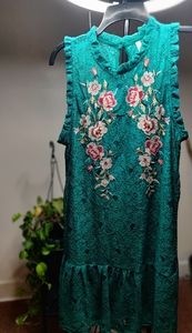 Lace Floral Print Dress